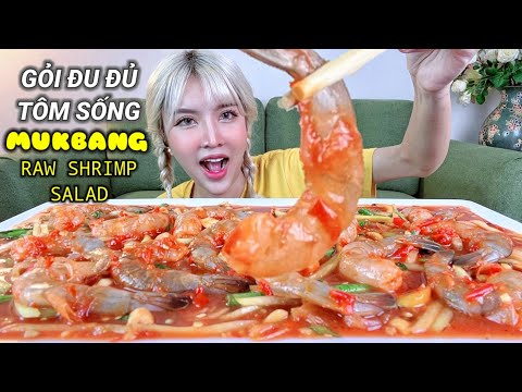 Video Ăn gỏi đu đủ tôm sống sốt Thái Ty Thy - youtube