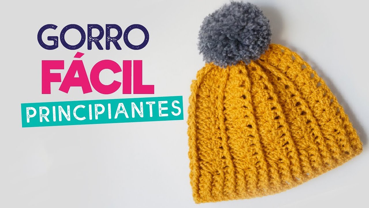 🌺COMO TEJER a crochet un GORRO fácil para principiantes - YouTube