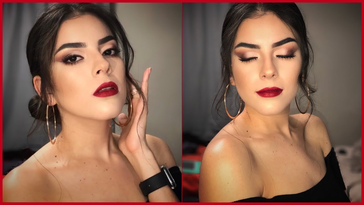 Maquillaje elegante con labios rojos | smokey eye // Cristina Pacheco