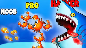 EVOLUTION from FISH to GIANT SHARK 🐟🦈 NOOB vs PRO vs HACKER in Fish Go io 2 [Max LVL]