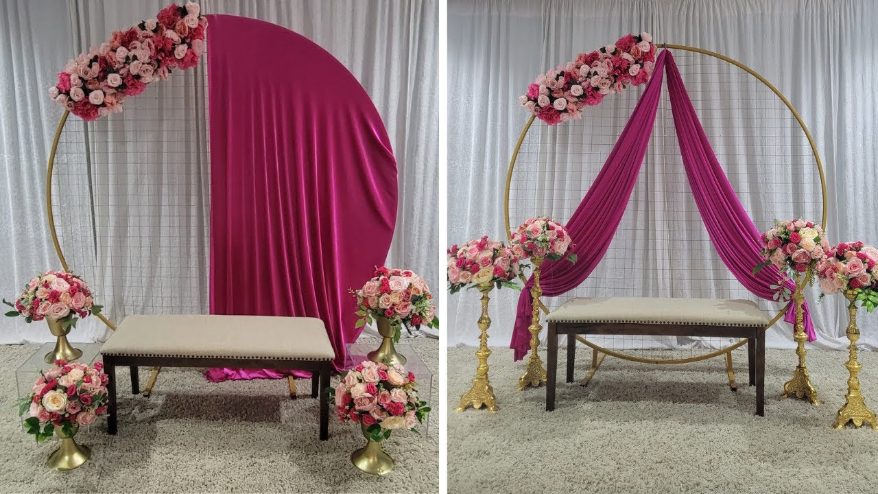 DIY Decor - Pink Wedding Decor - 2 Design's | Gold Grid Frame - DIY