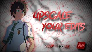 UPSCALE YOUR EDITS TO 4K | Simple And Easy | After Effects Tutorial