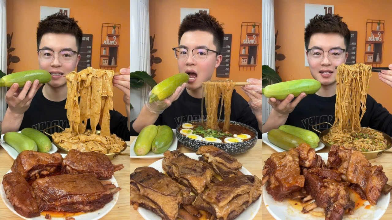 Eat Sesame Noodles, Spicy and Sour Vermicelli, Mixed Noodles, Zucchini and Braised Lamb Ribs