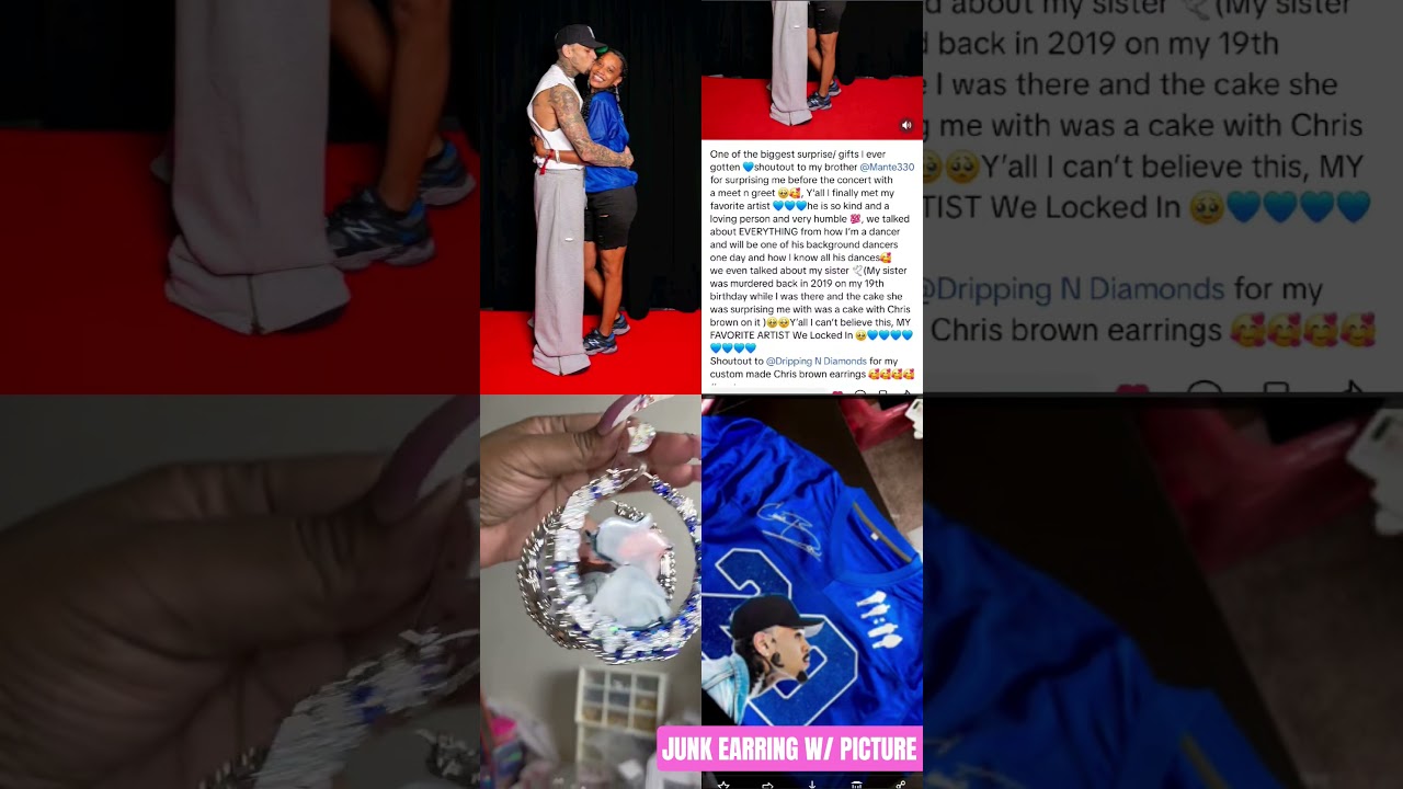 Chris Brown saw my earrings 👏🏼😍 