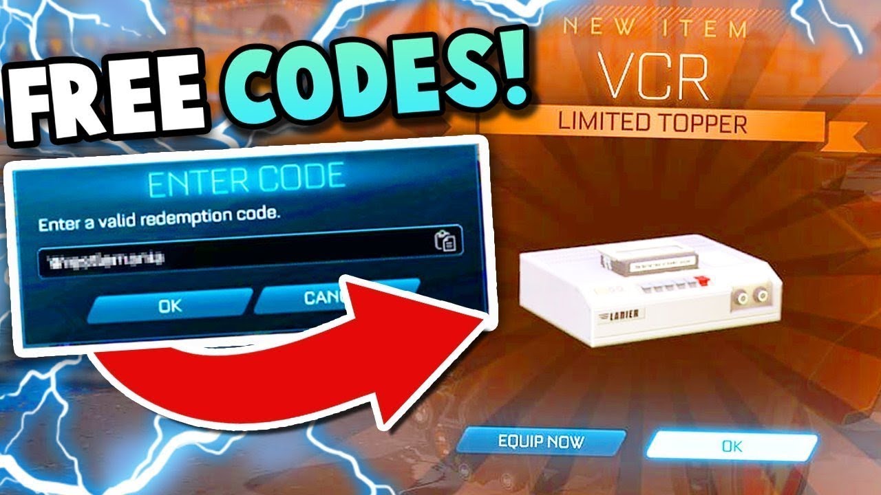 ALL UPDATED *FREE* REDEEM CODES ON ROCKET LEAGUE! 2020 October YouTube