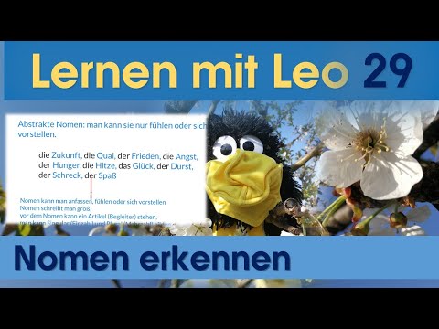 Nomen erkennen 🟦abstrakte❤️ und konkrete Nomen👫🐎🚙 Rechtschreiben 3 / Deutsch lernen /Lernen mit Leo