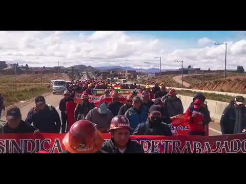 La COB inicia marcha desde la localidad Calamarca rumbo a La Paz en ...
