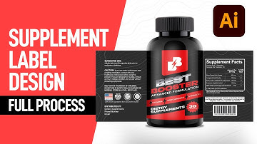 How to Create Supplement Label Design in Illustrator - Urdu / Hindi
