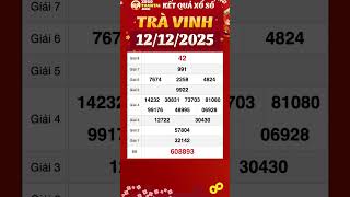 Xổ số Trà Vinh ngày 12 tháng 12 - XSTV 12/12 #xstv #xsmn