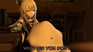 Kirara and Ganyu - genshin impact vore animation