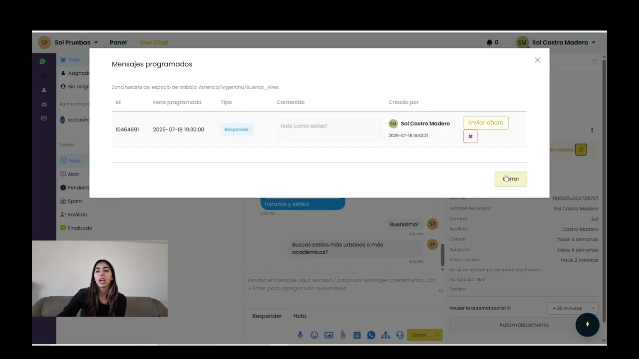 Zasbot ⚡ | Programación de mensajes