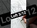 Three point perspective of a loft. #architecture #illustration #art #drawing #tutorial #learn