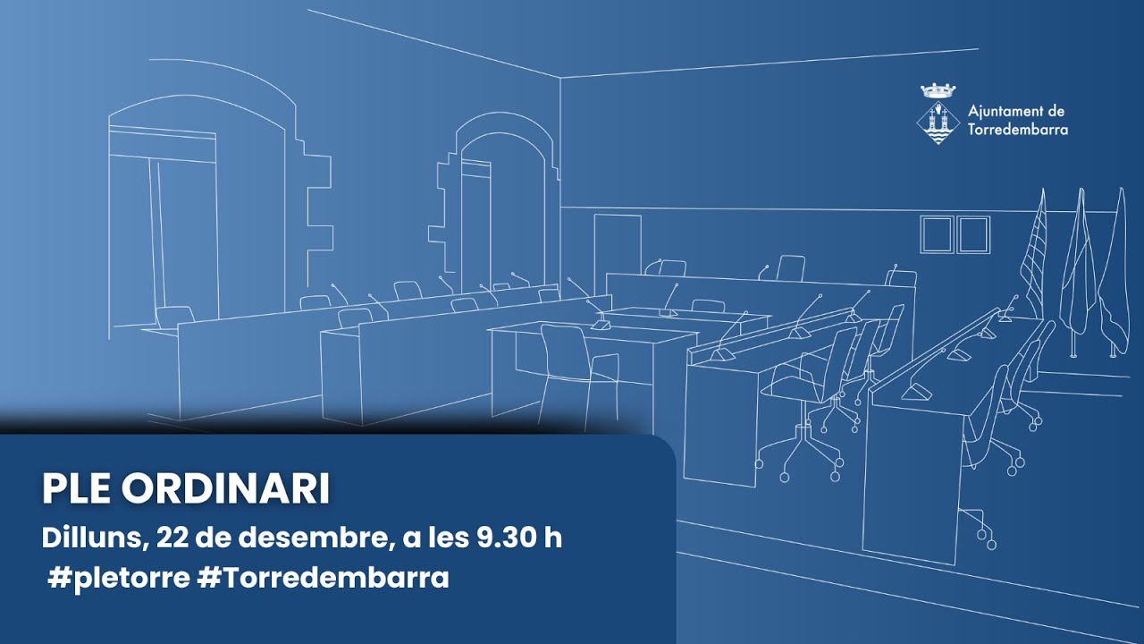 Ple ordinari de l'Ajuntament de Torredembarra de 22 de desembre de 2025
