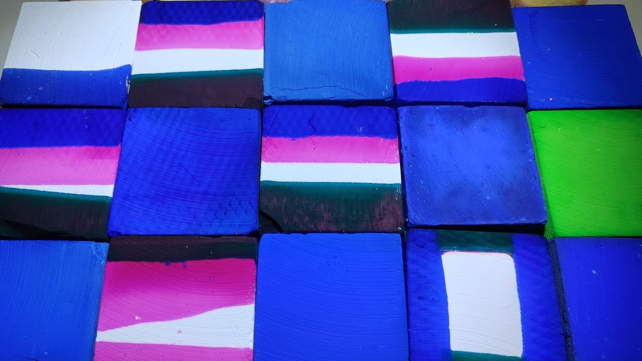 Dyeing hammer hits chalk fragments丨晕染粉笔丨声控减压 - YouTube