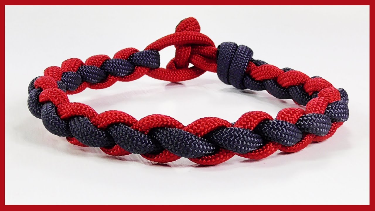 How To Make A 4 Strand Round Braid Paracord Bracelet Design Without