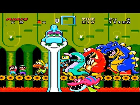 Super Mario World HD: New Version: All Dino Bosses