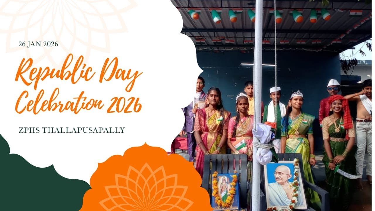 Republic Day celebrationsZPHS THALLAPUSAPALLY 