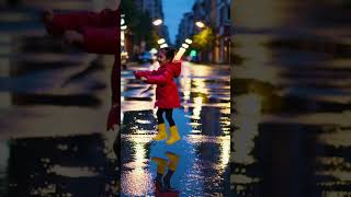 Red Raincoat Waltz 🌧️👧💃 #ytshorts #shorts #viral