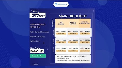 EXCITING OFFER IN UNACADEMY SUBSCRIPTION | Palash Pal