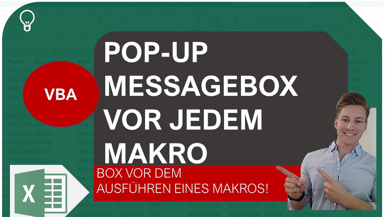 Update Pop-Up MessageBox vor dem Ausführen eines Makros I Excelpedia