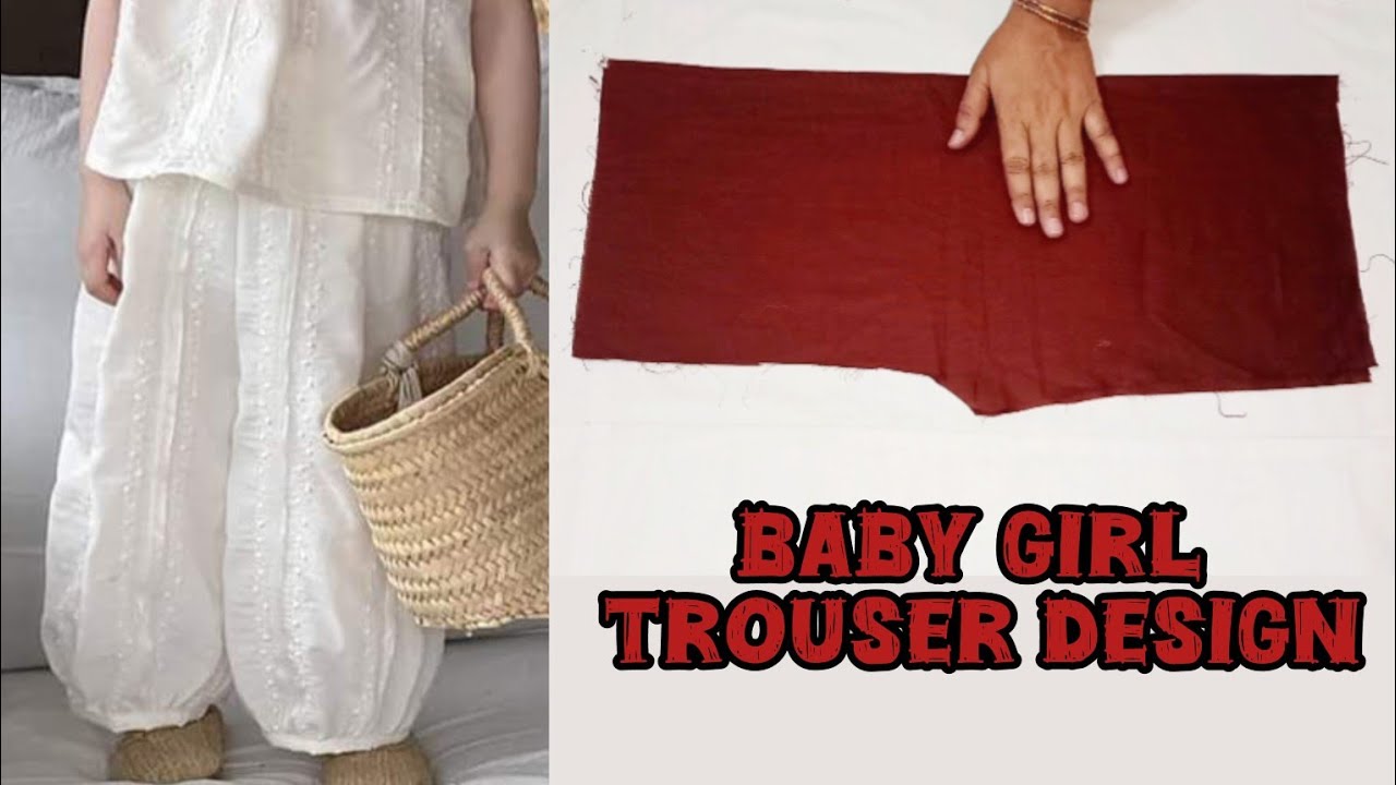 Baby Girl Trouser Design || Easy & Simple cutting & stitching || Beautiful Trouser Design || Darzan 