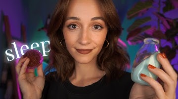 ASMR and Whispers for Deep Sleep 💜 (new trigger testing, squishies, ear to ear)