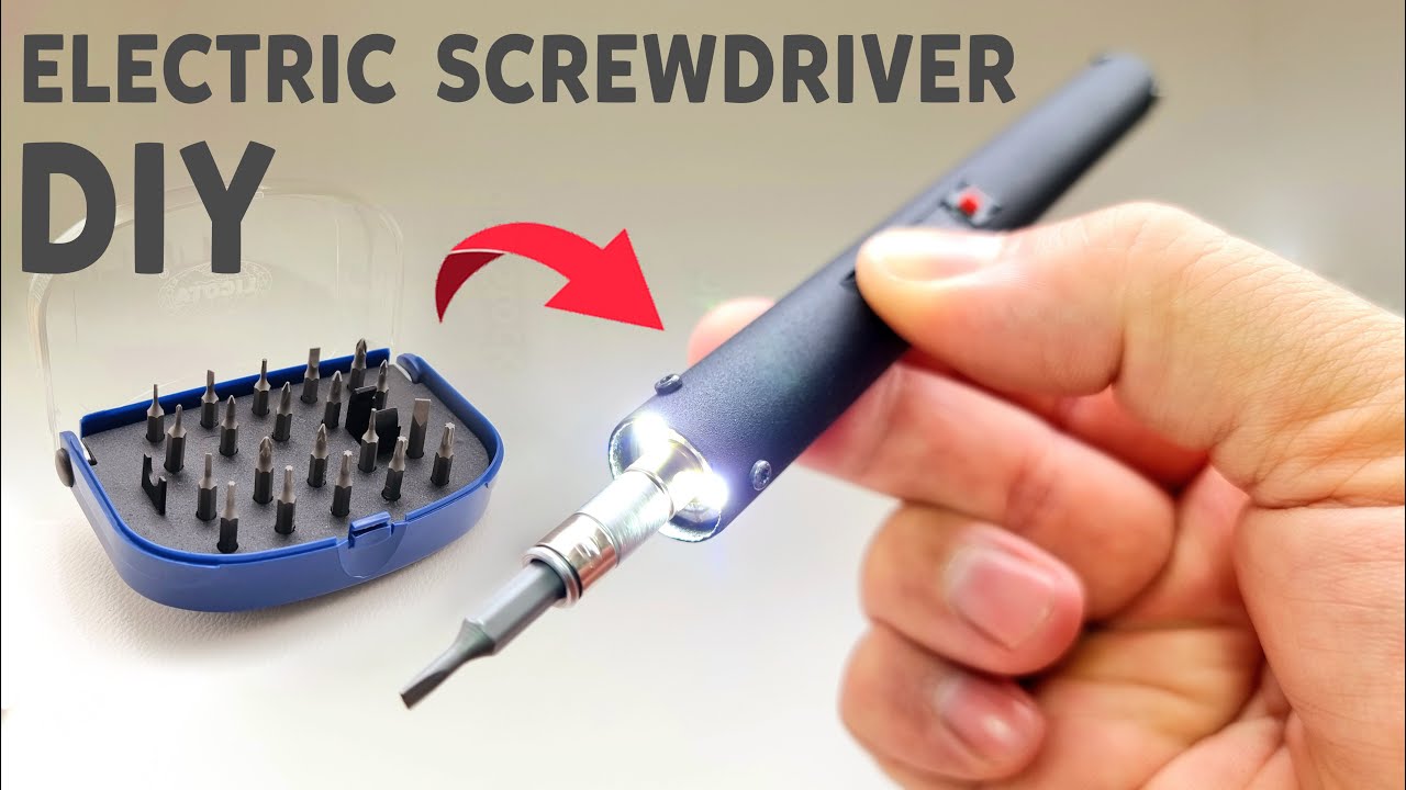 DIY- Cordless screwdriver - How To Make Rechargeable Screwdriver at home 