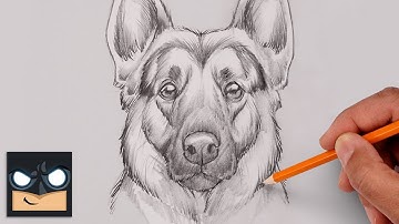 How To Draw a DOG | GERMAN SHEPHERD | Step By Step Sketch Tutorial