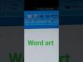 Wordart in ms word #msword #dca #shorts the fast enter
