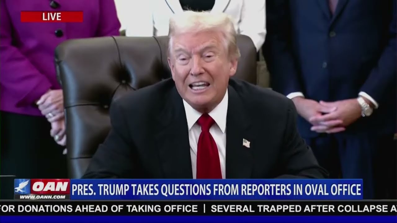 President Trump Takes Questions from Reporters in Oval Office