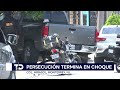 Persecución termina en choque y deja dos presuntos ladrones heridos en Monterrey