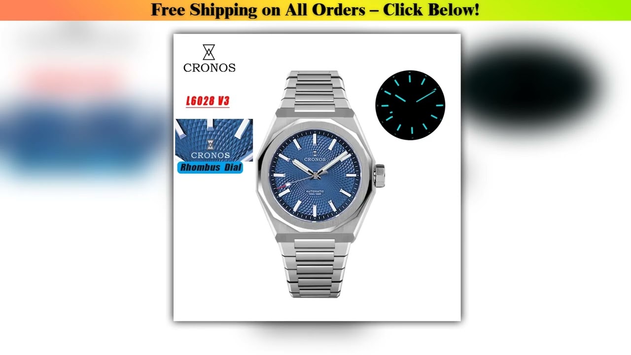 Cronos 2025 Rhombus / Perlage Dial Limited 39mm PT5000 See-through Caseback Men Automatic