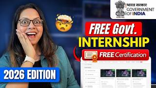 I Found a SECRET Govt Internship Website | Get FREE Certificate