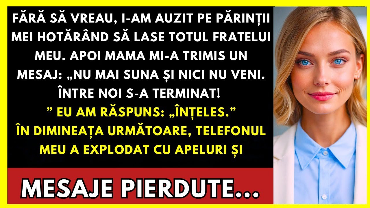 Părinții Mei Au Hotărât Să-I Lase Totul Fratelui Meu. Apoi Mama Mi-A Scris „Între Noi S-A Terminat!”