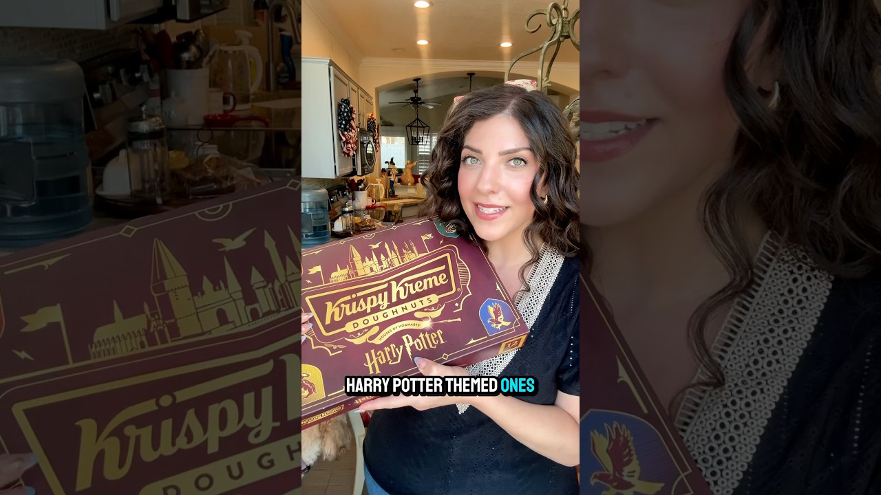 Harry Potter x Krispy Kreme Dozen +Sorting Hat Donut! You’ll never believe what house I get 💙❤️💚💛