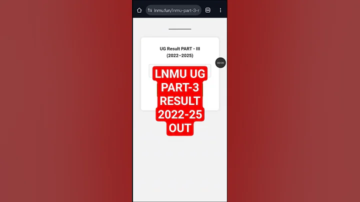LNMU UG Part 3 Result 2022-25 Out || Lnmu UG Part 3 Result 2025 kaise dekhe #lnmuugresult