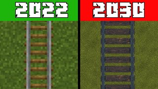 2022 vs 2030 rail minecraft screenshot 5