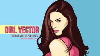 Tutorial Vector Portraits (4 PATH) using adobe illustrator - Girls Vector