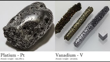 Platium - Pt vs Vanadium - V Comparing Element attributes Atoms