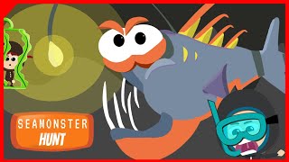 We're going on a monster hunt - ANGLER FISH! Kids cartoon story in the deep ocean! ADVENTURE STORY!