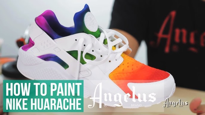 CUSTOM SNEAKER(NIKE HUARACHE)LOUIE SUPREME RAINBOW FADE 