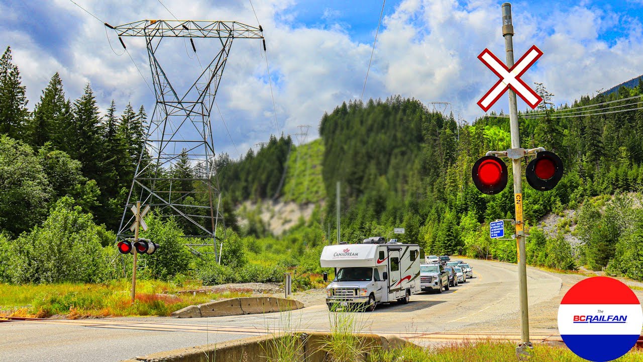 Railroad Crossing SeatoSky Highway (BC99), near Pemberton, BC