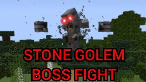 Minecraft Stone Golem Boss Fight ( 16w03a Snapshot Command )