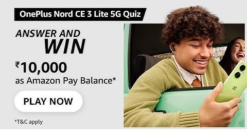 On which date will the OnePlus Nord CE 3 Lite launch? | amazon quiz today | #OnePlusCE3Lite5Gquiz