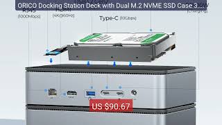ORICO Docking Station Deck with Dual M.2 NVME SSD Case 3.5 Hard Dri... — Top Rated 2026 | Buy Now!