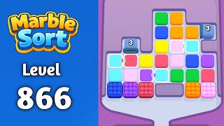 Marble sort Level 866 solution gameplay 
