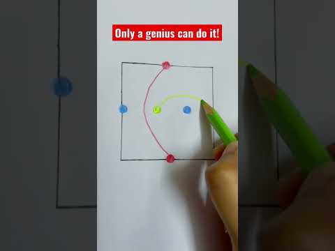 Connect the dots of same color without crossing the lines! #math #youtube #mathtrick #shorts