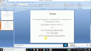 oracle plsql tutorials|| simple view,complex view