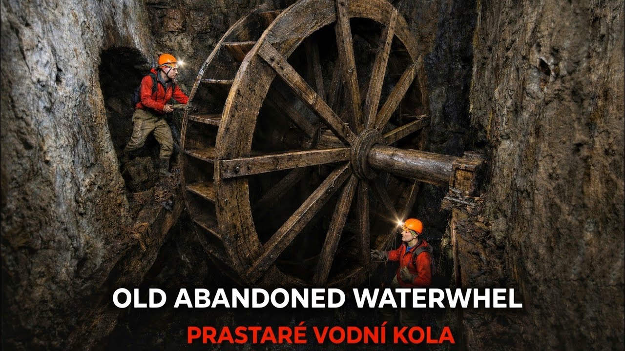Starý gigantický důl na stříbro - vodní kola s průměrem 20 metrů