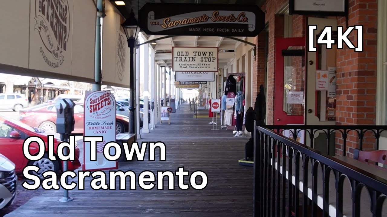 [4K] Old Town Sacramento Walking Tour: Sacramento’s Charming Historic Gold Rush District